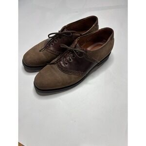 Allen Edmonds PRESCOTT Saddle OXFORD BROGUE Men's 9.5C Dress Leather Vibram 5668